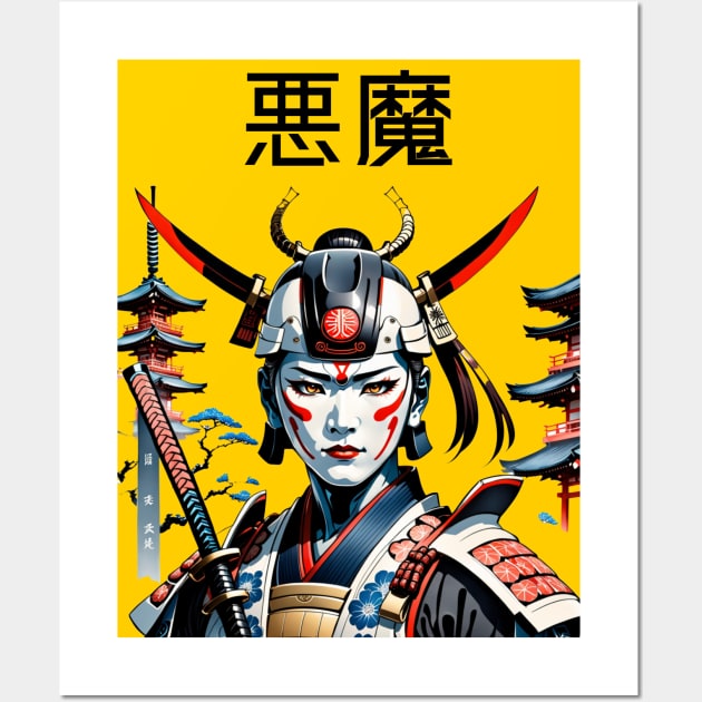 Aesthetic Samurai Anime artwork Wall Art by Tanguarts